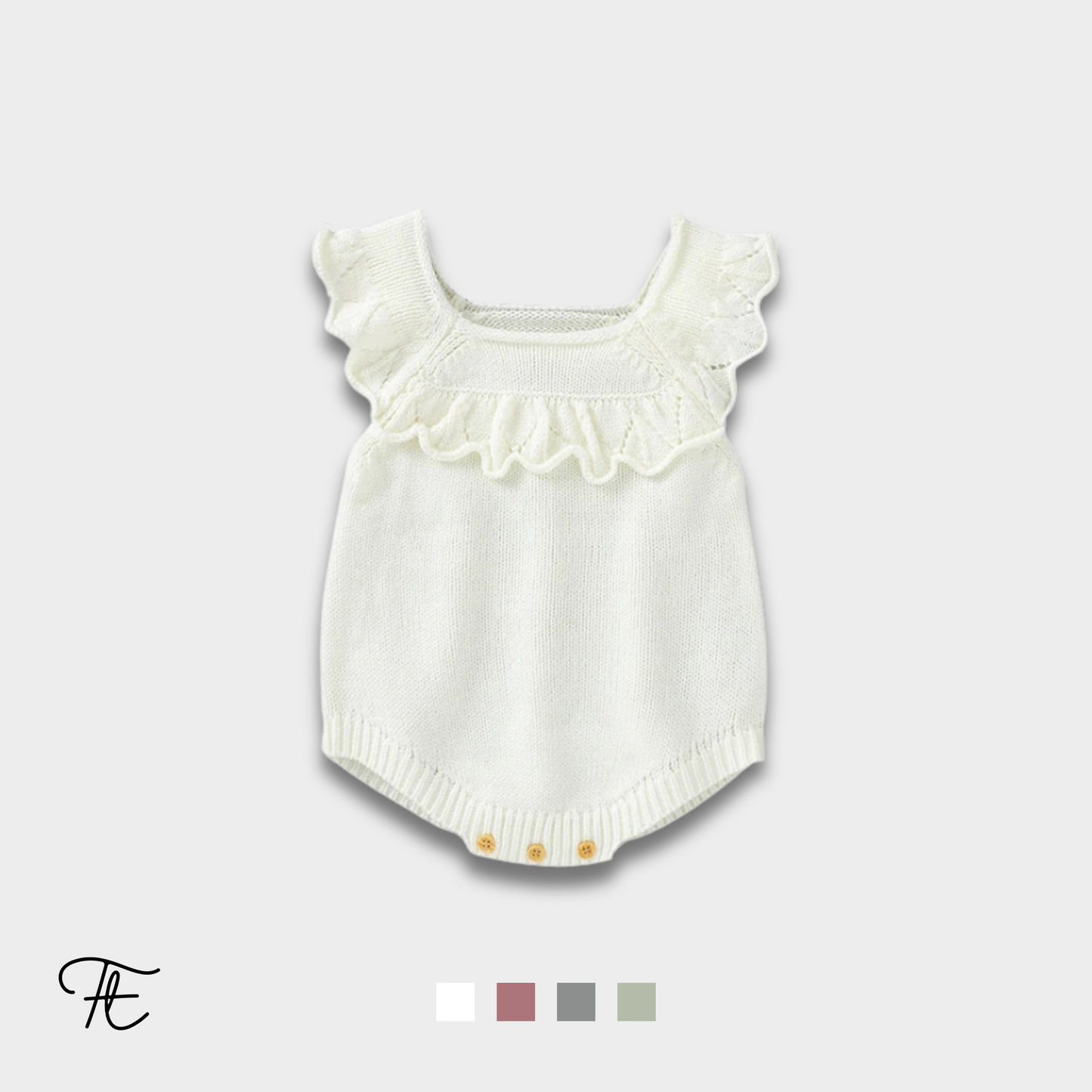 Baby Bodysuits Solid Knit Infant Girl