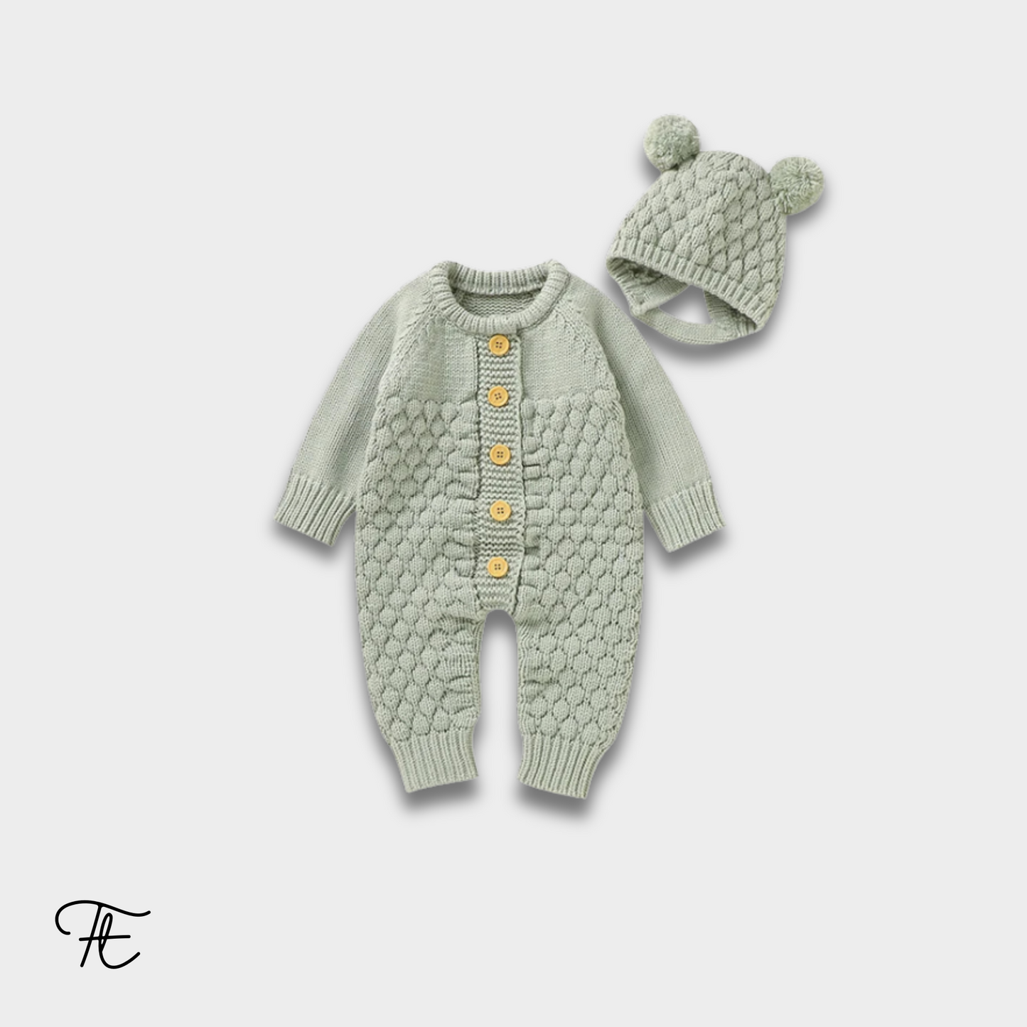 Autumn Baby Rompers Solid Long Sleeve Knitted Newborn