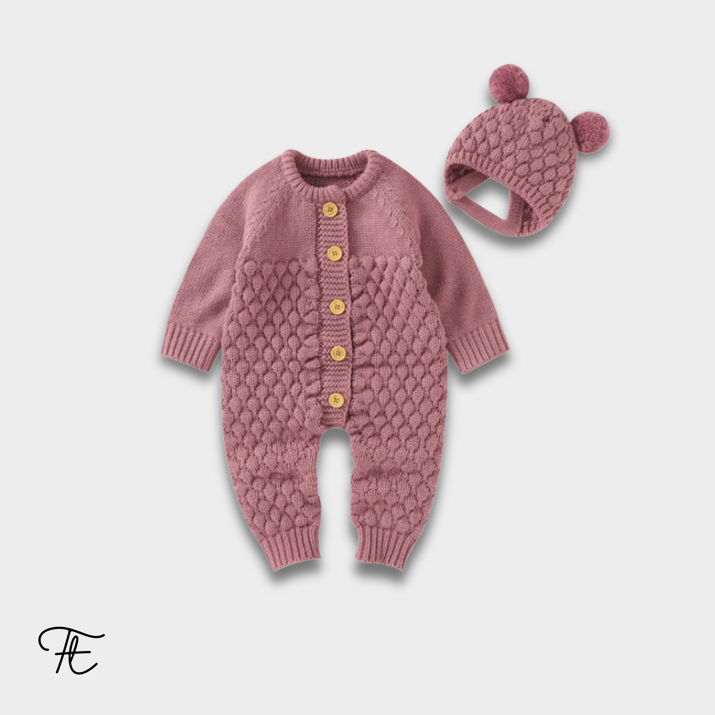 Autumn Baby Rompers Solid Long Sleeve Knitted Newborn