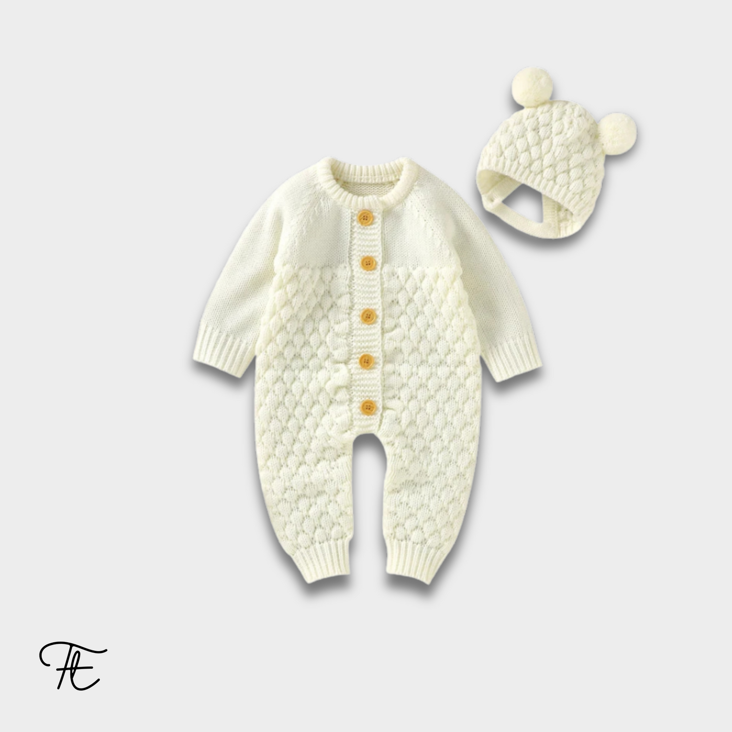 Autumn Baby Rompers Solid Long Sleeve Knitted Newborn