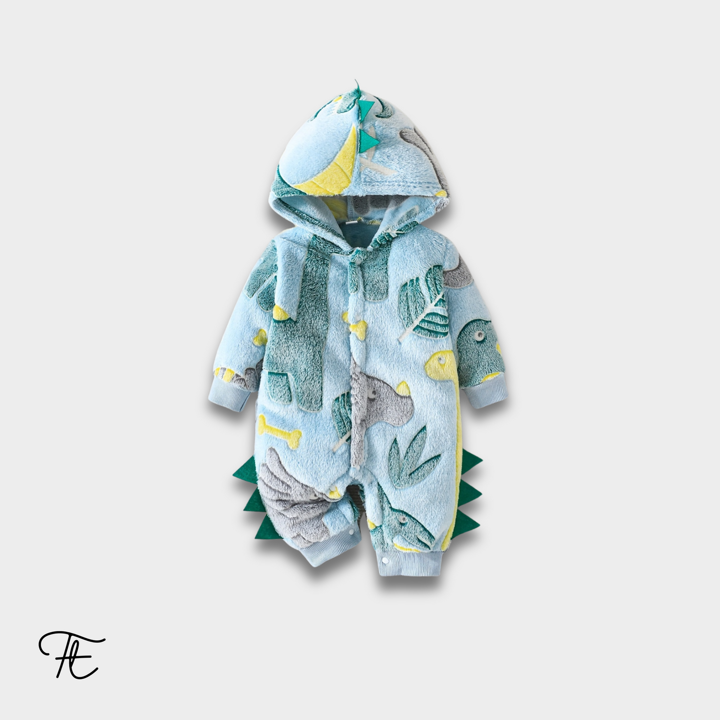 Baby Dinosaur Hooded Romper | Cozy & Playful