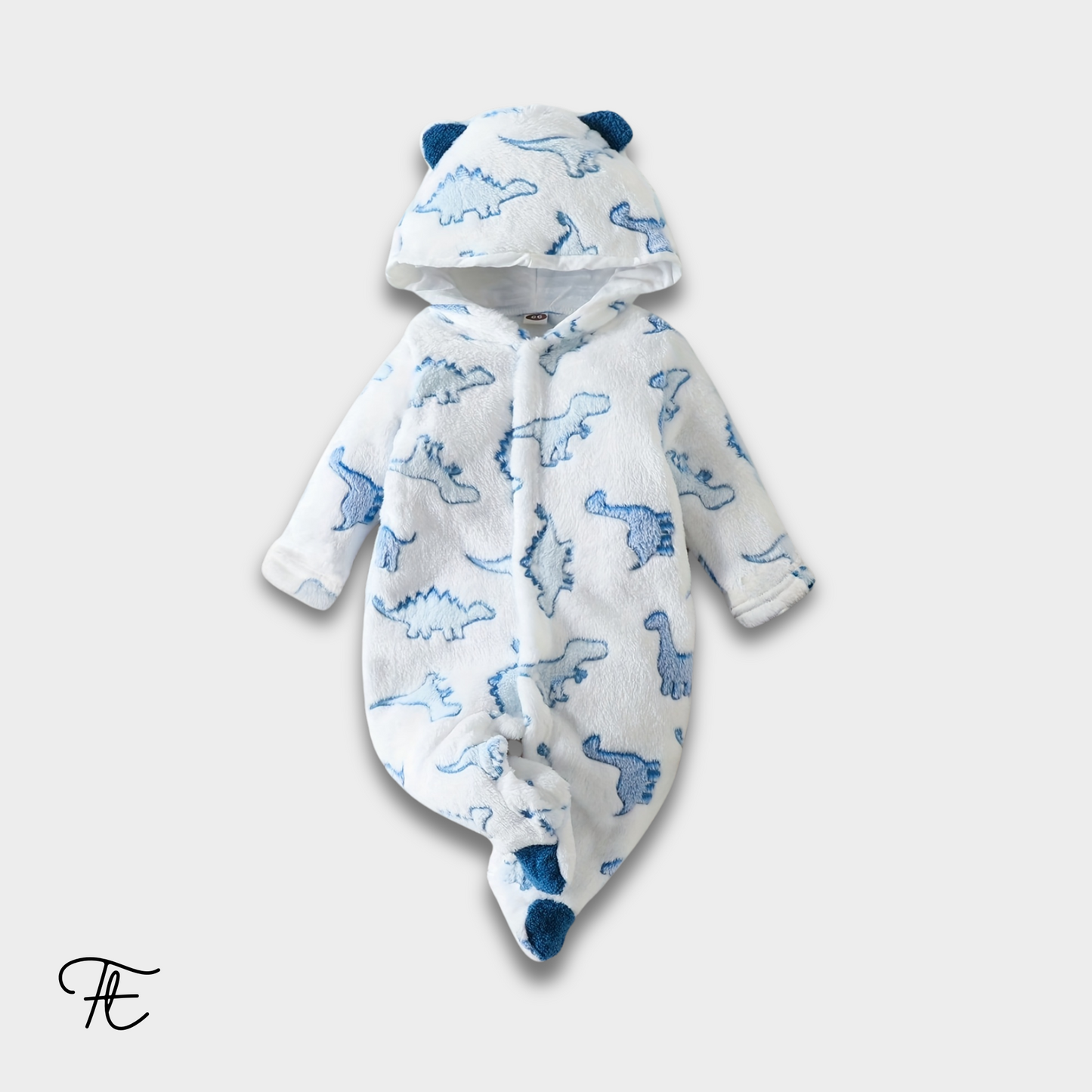 Baby Boy Animal Print Hooded Onesie | Soft & Cozy