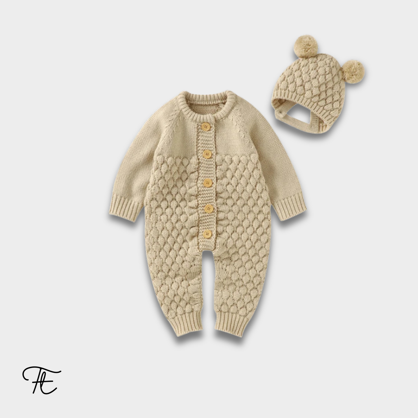 Autumn Baby Rompers Solid Long Sleeve Knitted Newborn