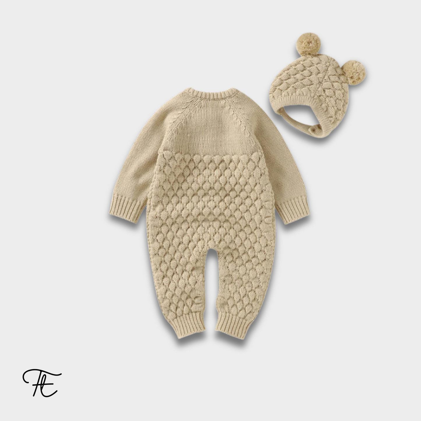 Autumn Baby Rompers Solid Long Sleeve Knitted Newborn